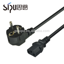 SIPU high quality ac power cord cable 220v eu 2 pin power plug with figure 3 power cord